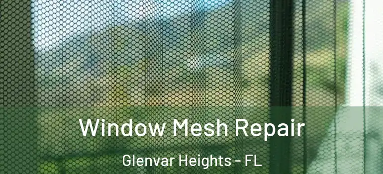 Window Mesh Repair Glenvar Heights - FL
